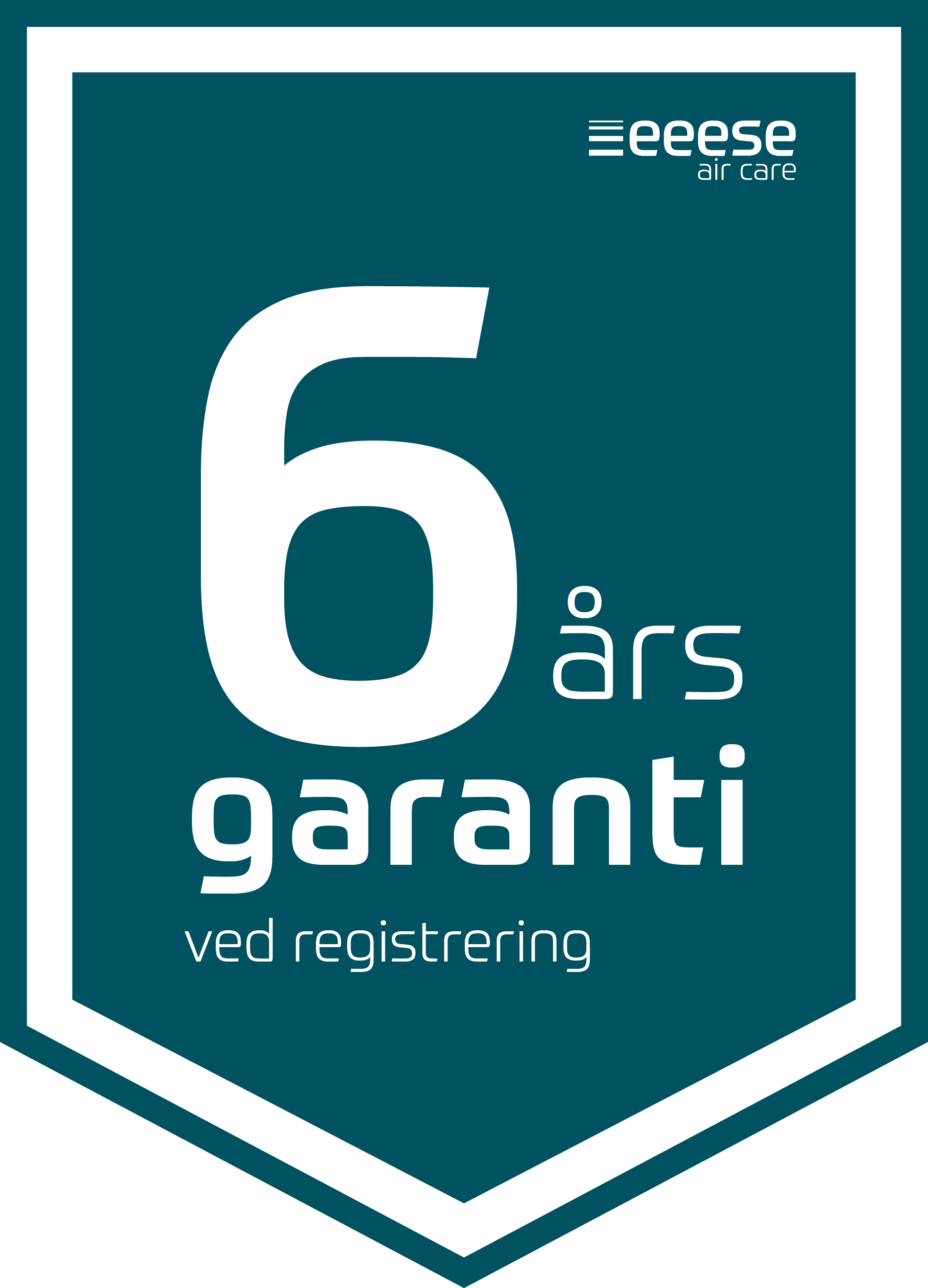 6 års garanti ved produktregistrering