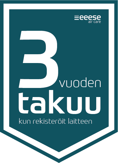 3 vuoden takuu tuoterekisteröinnillä